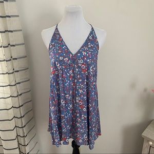 Intimately Free People Blue Floral Slip Dress XS